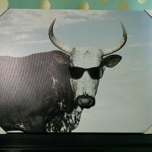 Painting of Cow in Sunglasses